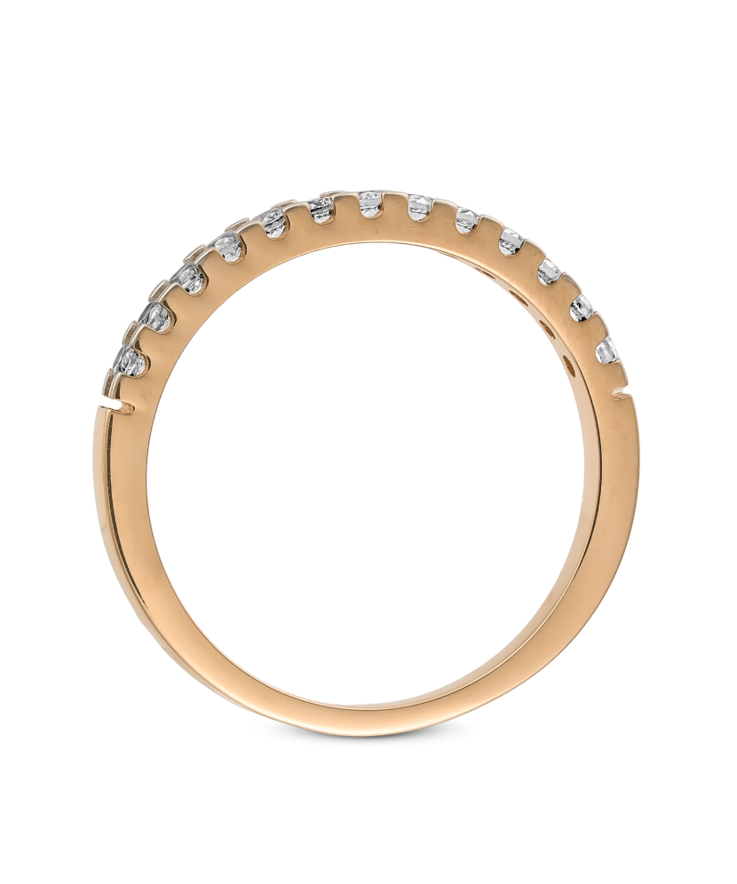 Gold ring with zircons