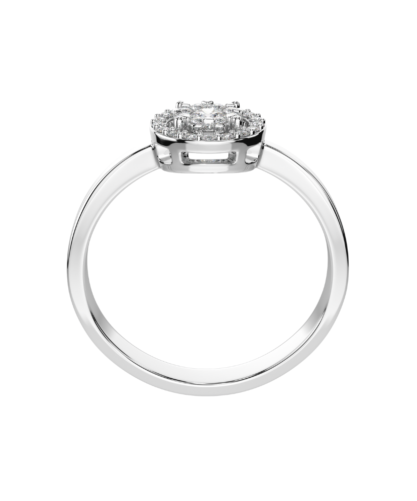 White gold ring with diamonds