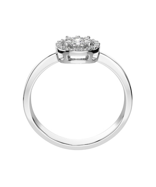 White gold ring with diamonds