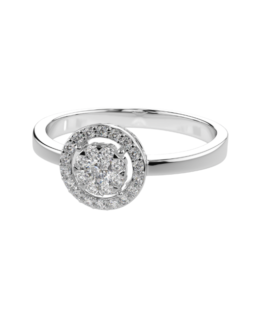 White gold ring with diamonds