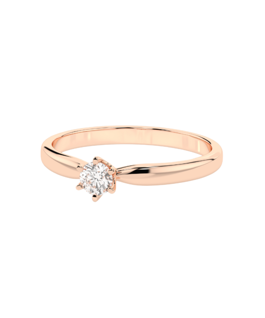 Auksinis žiedas su briliantu  - Goldinga