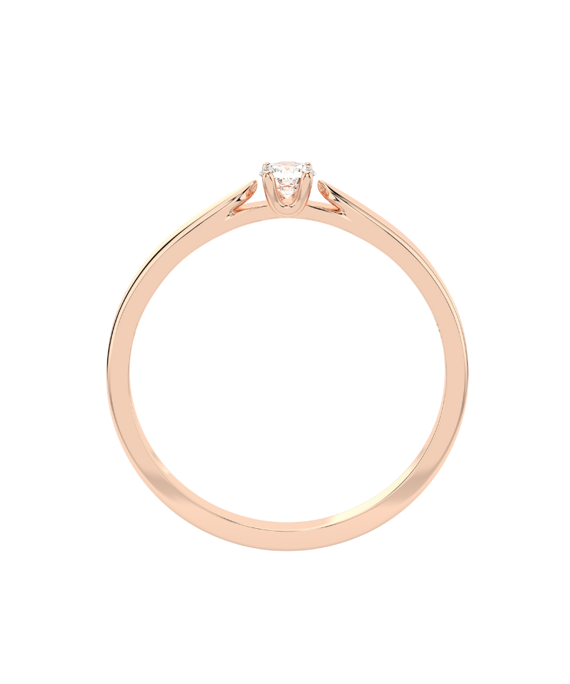 Gold ring with diamond