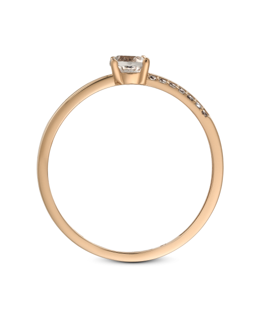 Gold ring with zircons