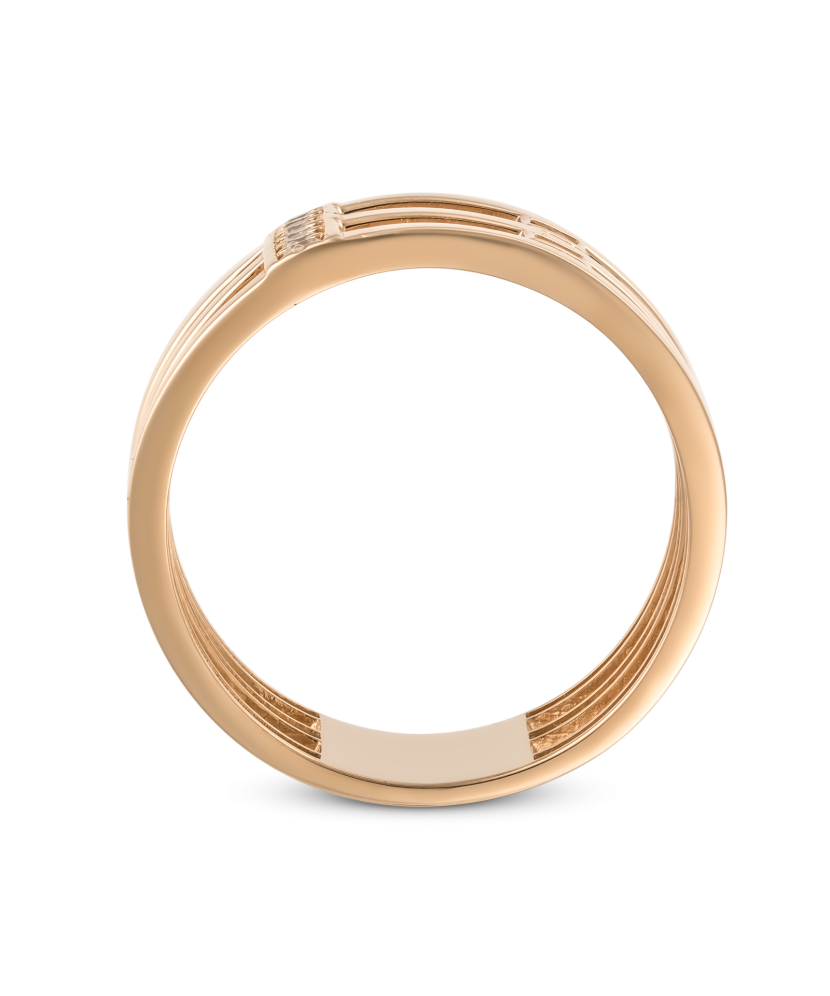 Gold ring with zircons