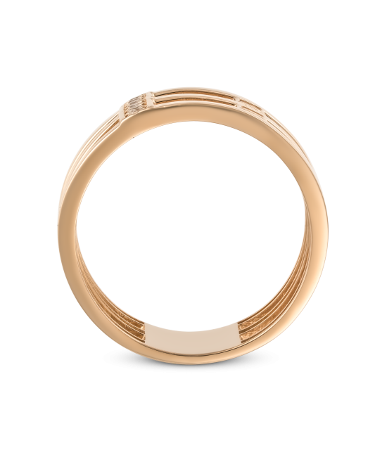 Gold ring with zircons