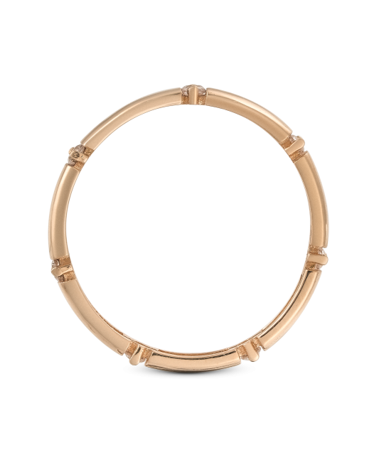 Gold ring with zircons