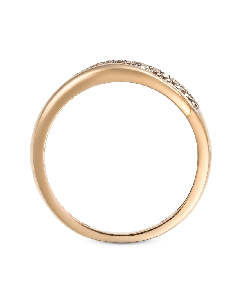 Gold ring with zircons