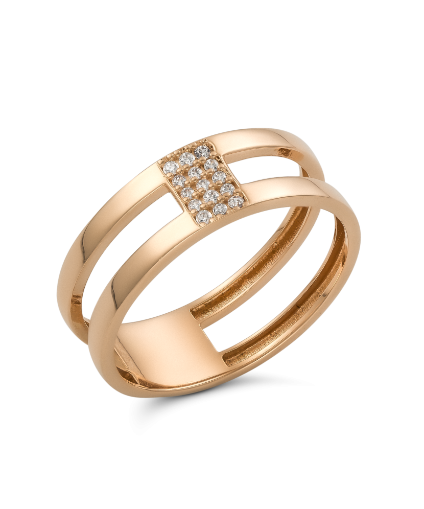 Kultasormus zirkoneilla