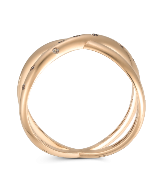 Gold ring with zircons