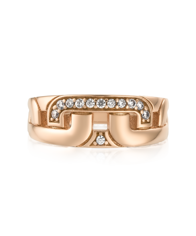 Kultasormus zirkoneilla