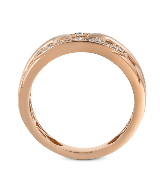 Gold ring with zircons