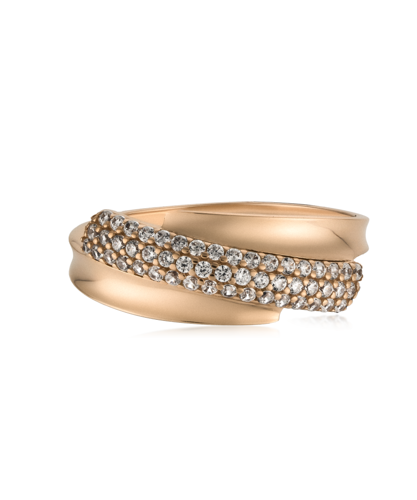 Kultasormus zirkoneilla