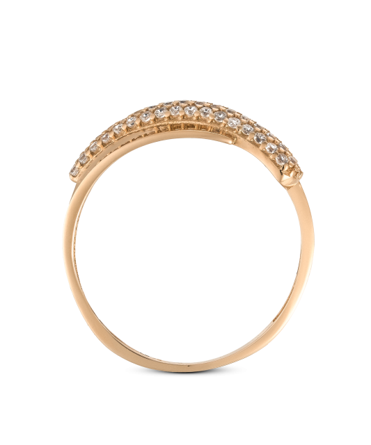 Kultasormus zirkoneilla