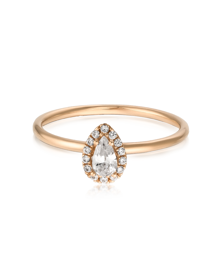 Kultasormus zirkoneilla