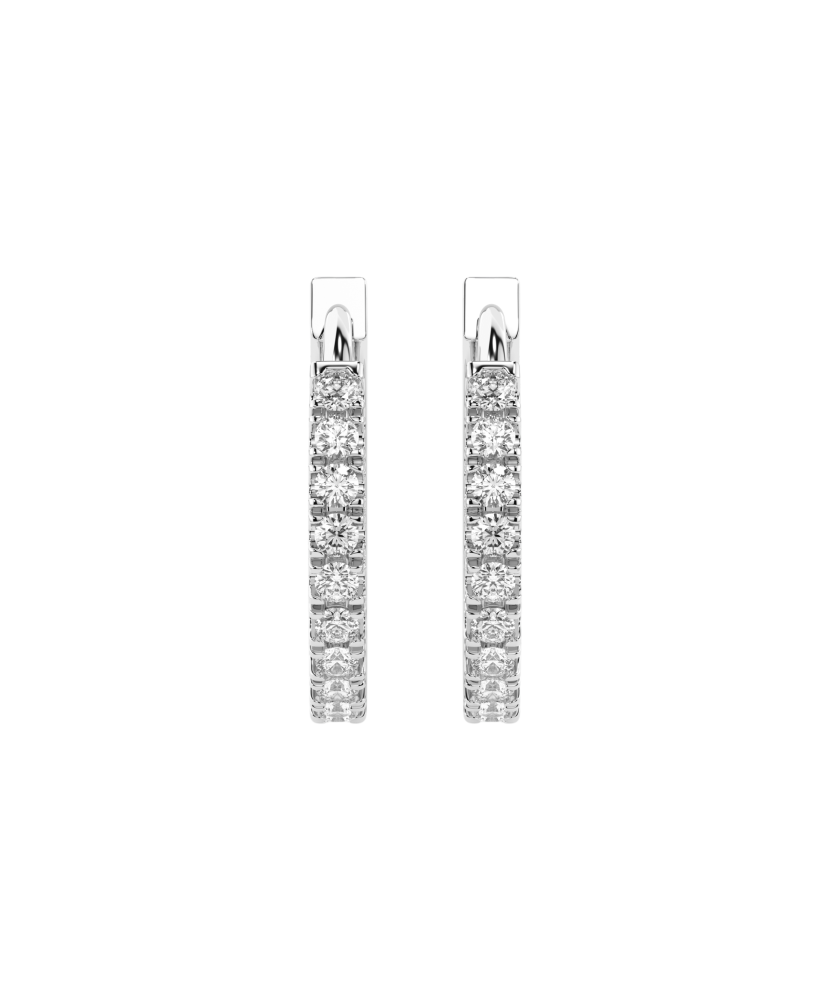 White gold earrings with diamonds