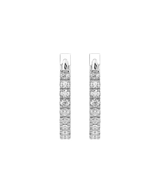 White gold earrings with diamonds