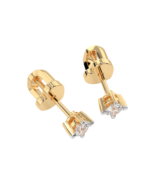 Yellow Gold earrings with diamonds