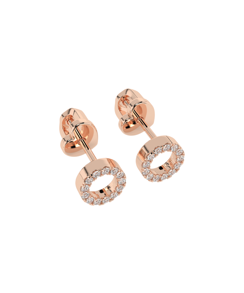 Gold earrings with diamonds