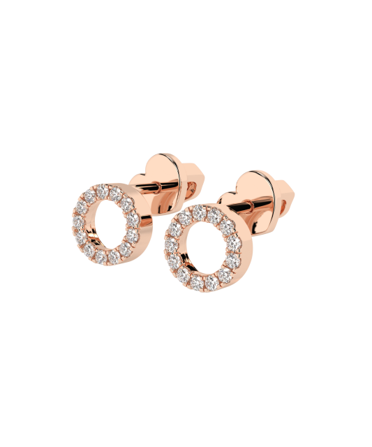 Gold earrings with diamonds