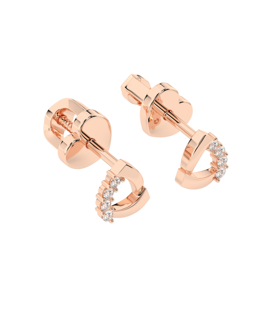 Auksiniai auskarai su briliantais  - Goldinga