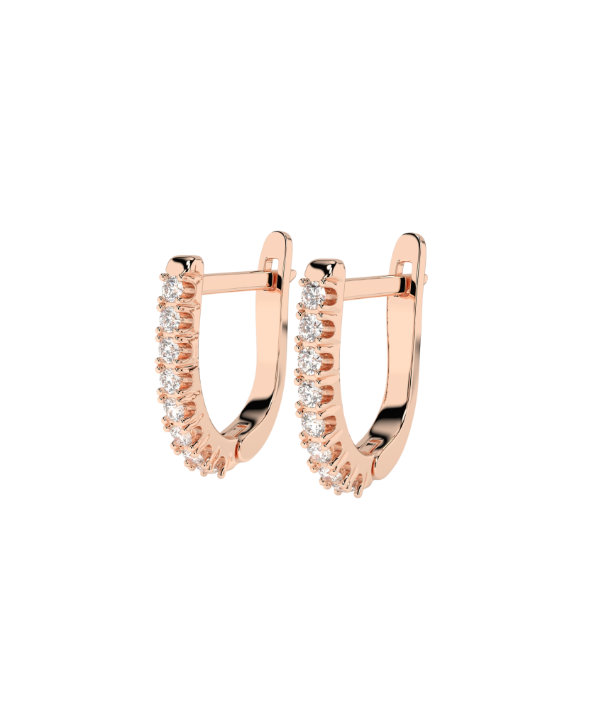 Auksiniai auskarai su briliantais  - Goldinga