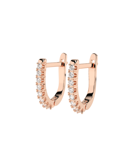 Gold earrings with diamonds