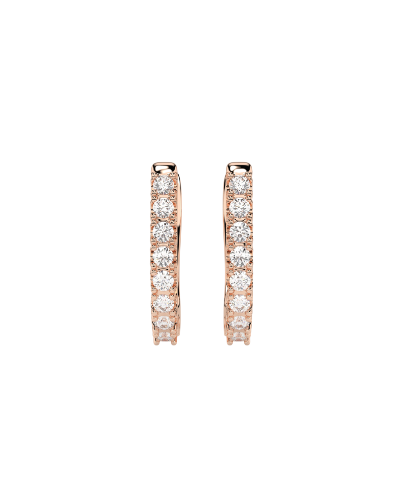 Gold earrings with diamonds