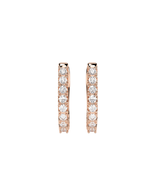 Gold earrings with diamonds