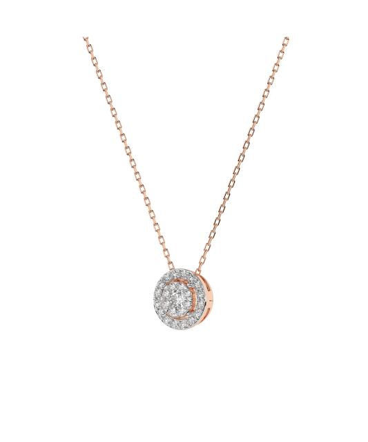 Gold chain with diamond pendant