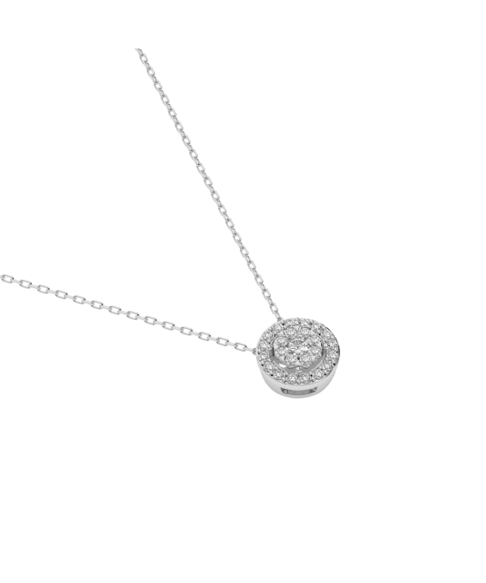 White gold chain with diamond pendant