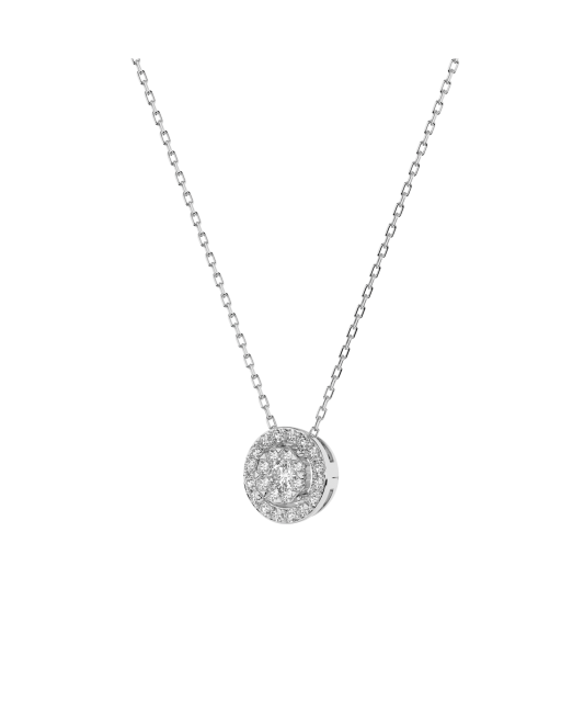 White gold chain with diamond pendant