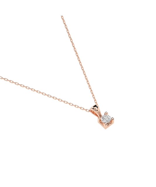 Gold chain with diamond pendant