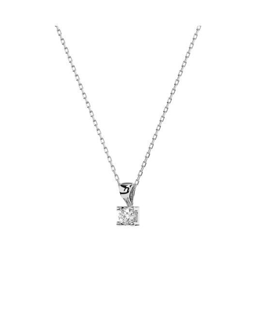 White Gold chain with diamond pendant