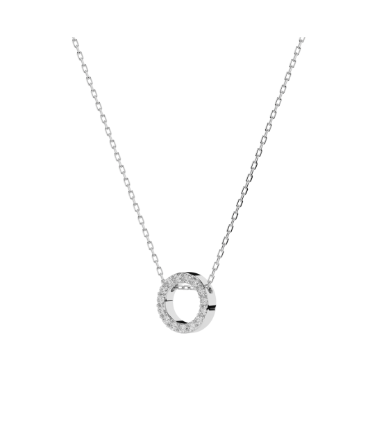 Balto aukso grandinėlė su briliantiniu pakabuku  - Goldinga