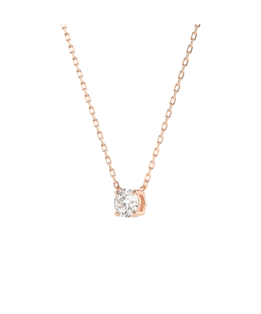 Gold chain with diamond pendant