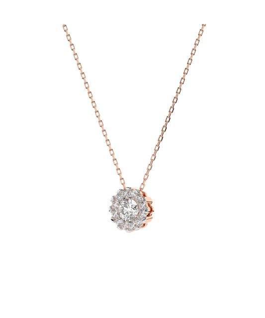 Gold chain with diamond pendant