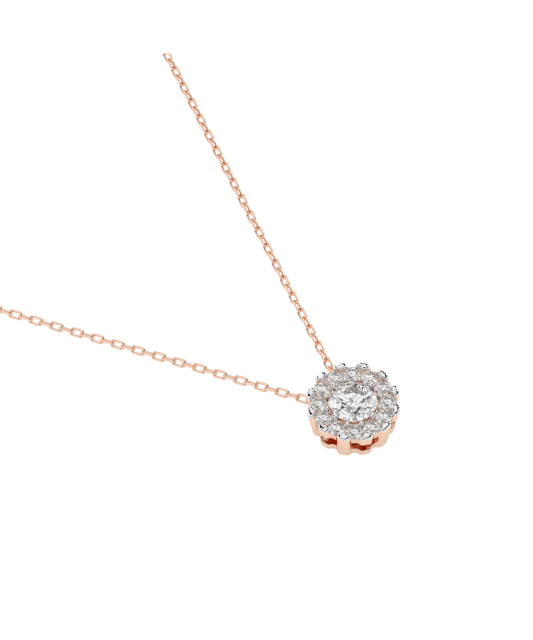 Gold chain with diamond pendant