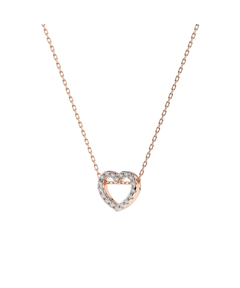 Gold chain with diamond pendant "Heart"