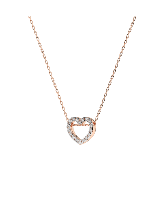 Gold chain with diamond pendant "Heart"