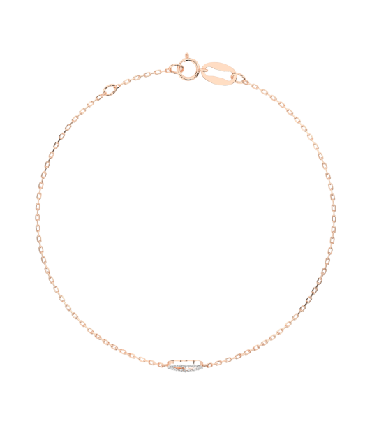 Gold bracelet with diamonds "Heart"