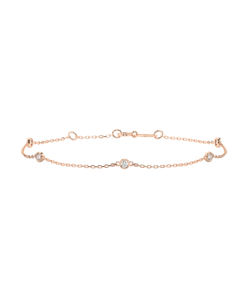 Gold bracelet with diamonds