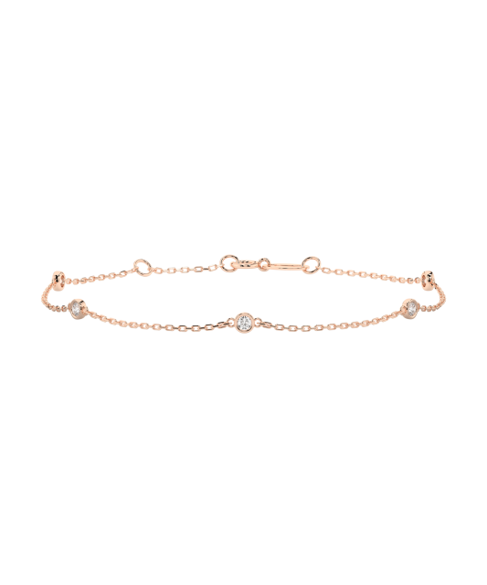 Gold bracelet with diamonds
