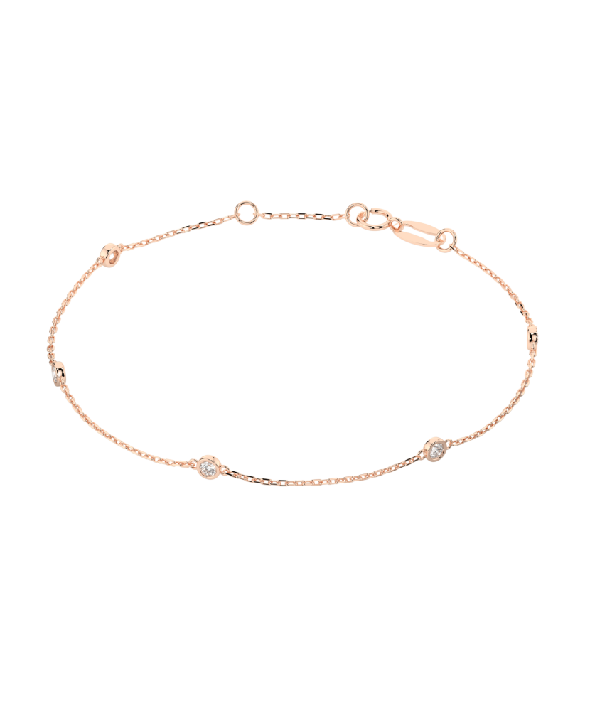 Gold bracelet with diamonds