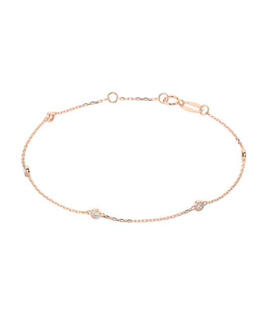 Gold bracelet with diamonds