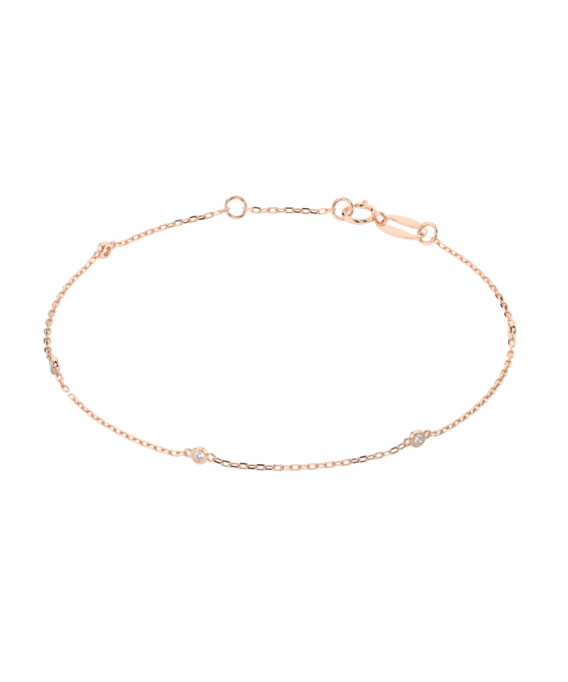 Gold bracelet with diamonds