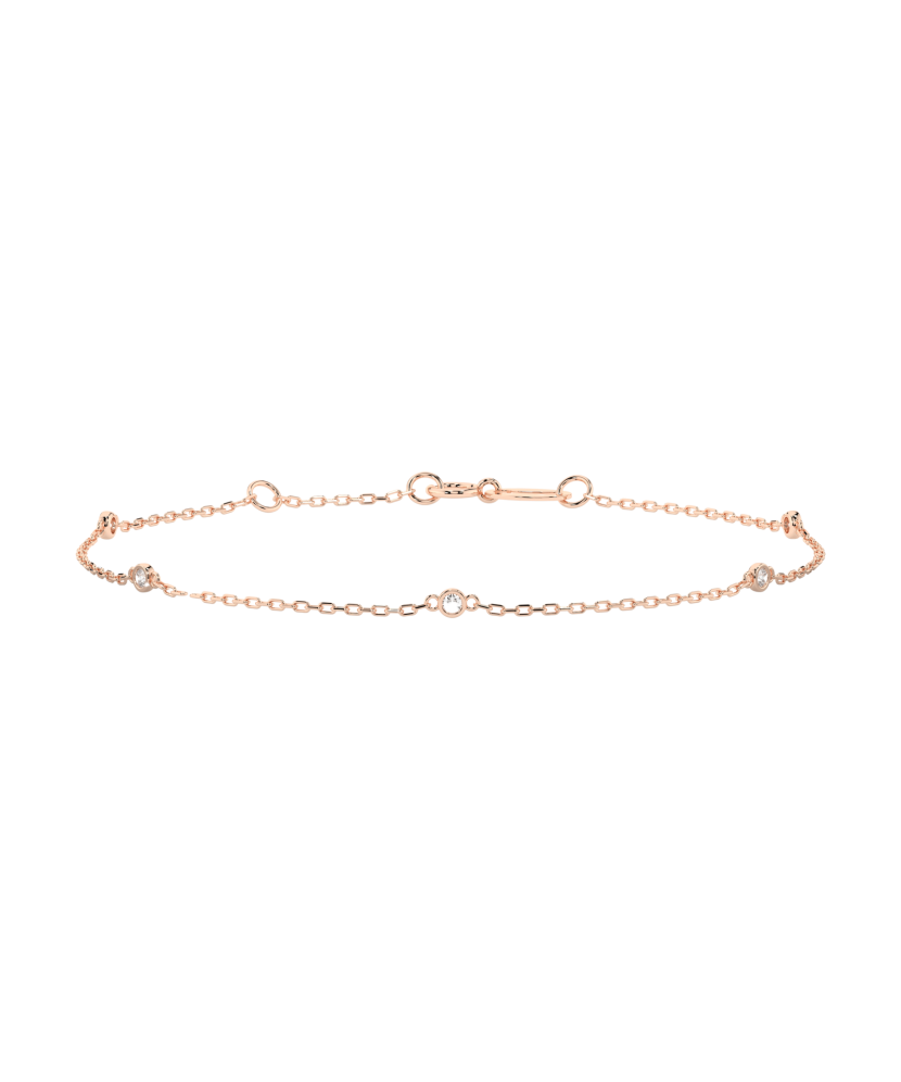 Gold bracelet with diamonds