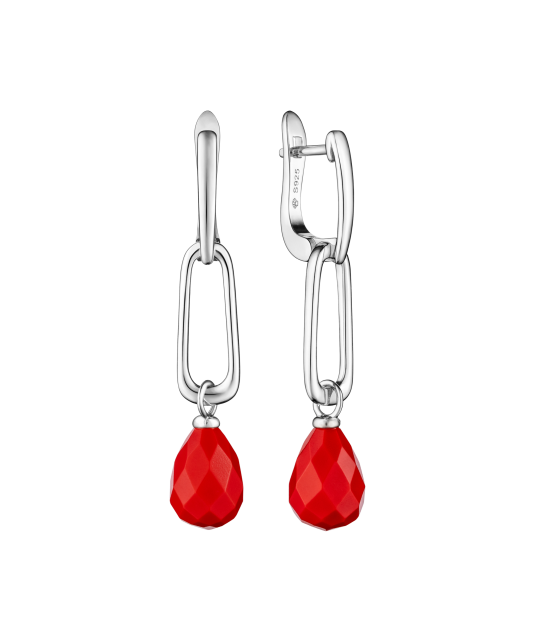 Sterling silver earrings with corals