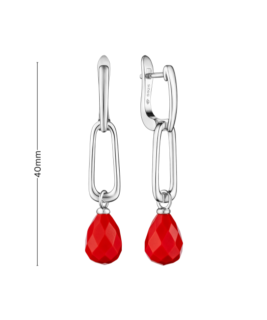 Sterling silver earrings with corals