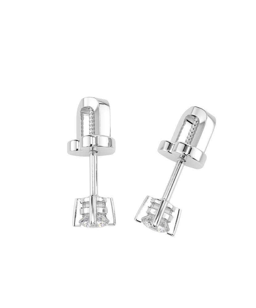 White gold earrings with diamonds