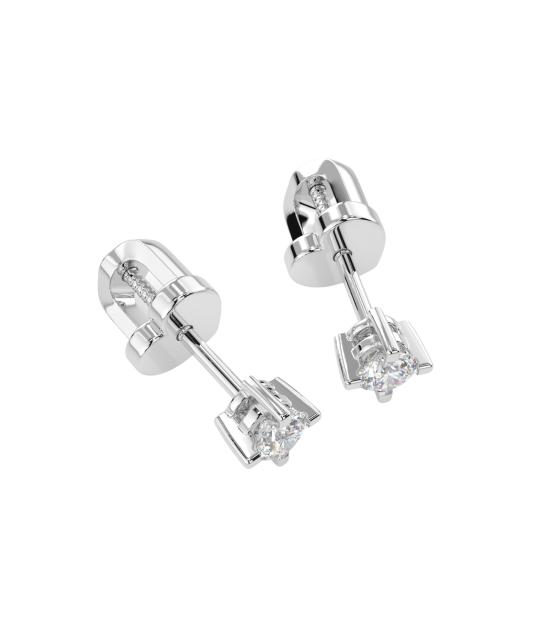 Valkokultaiset korvakorut timanteilla